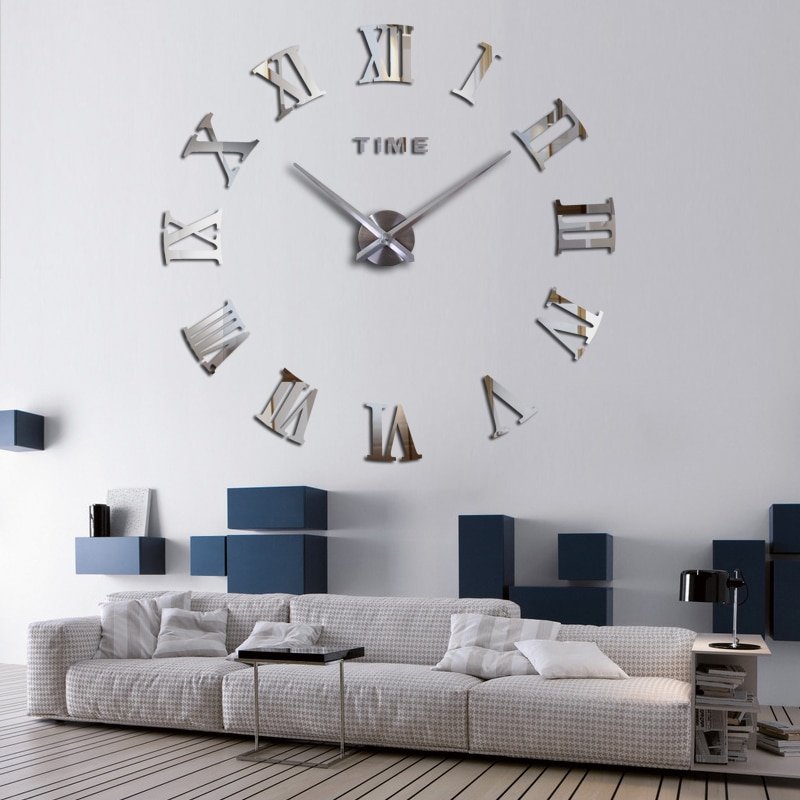 special offer 3d big acrylic mirror wall clock diy quartz watch still life clocks modern home decoration living room stickers - Image 5