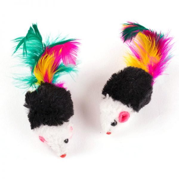 10 Pcs Cat toys False Mouse Pet Cat Toys Mini Funny Playing Toys For Cats with Colorful Feather Plush Mini Mouse Toys - Image 6