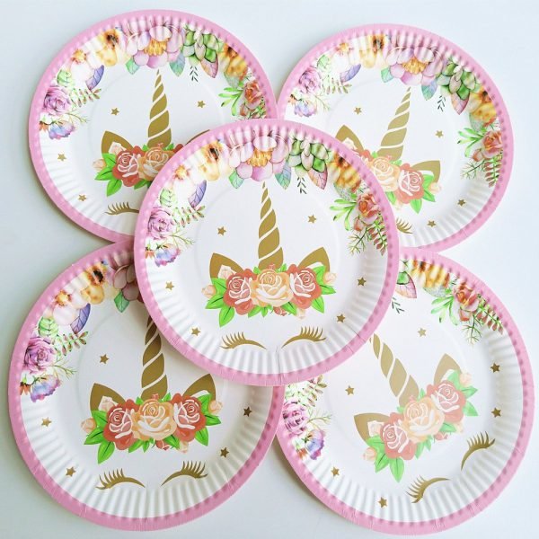 20 people new horse kids happy Birthday child Party Decorations baby shower Supplies Tableware Set Paper banner Favor - Image 3