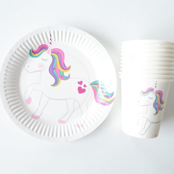20pcs/lot Gold Foil Letter Disposable Tableware Party Paper Plates Baby Shower Birthday Party Supplies Paper Cups Tableware - Image 4