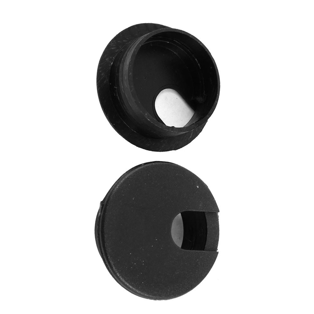 4pcs Desk Table Computer Round Shaped Black Cable Grommet Hole Computer Desk Table Grommet Cable Port Wire Hole Cover - Image 3