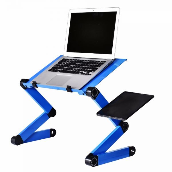 Actionclub Aluminum Alloy Laptop Table Simple Portable Folding Computer Desk Adjustable Laptop Desk With Mouse Pad Cooling Fans - Image 3