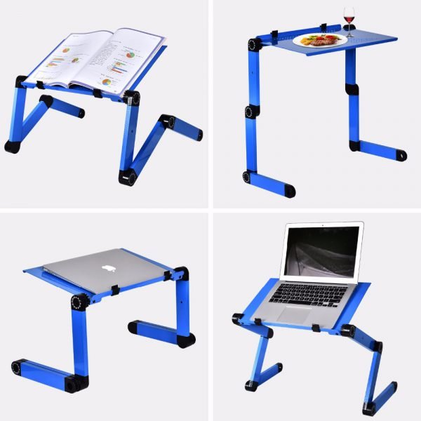 Actionclub Aluminum Alloy Laptop Table Simple Portable Folding Computer Desk Adjustable Laptop Desk With Mouse Pad Cooling Fans - Image 6