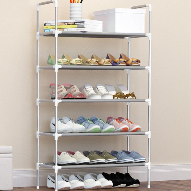 Actionclub Simple Multi-layer DIY Assembly Metal Iron Shoe Shelf Student Dormitory Shoe Storage Rack Large Capacity Shoe Cabinet - Image 4