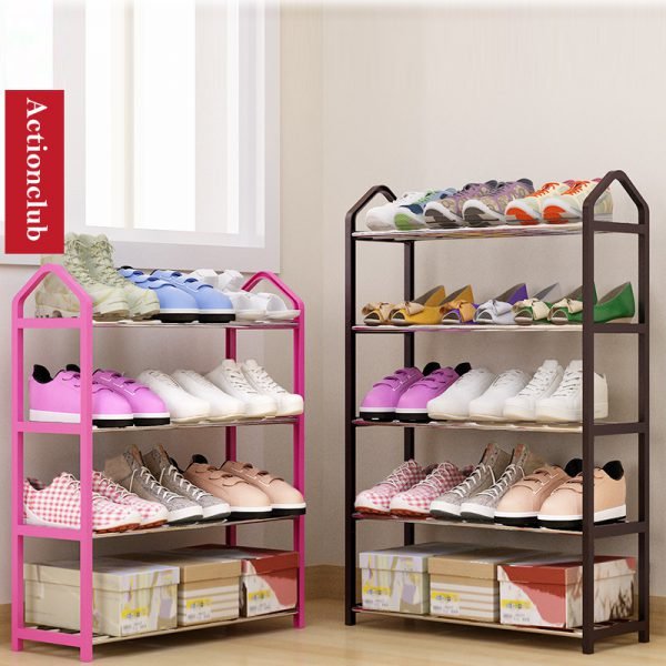 Actionclub Simple Multi-layers Metal Iron Shoe Shelf Student Dormitory Shoe Storage Rack DIY Shoe Cabinet Home Furniture - Image 2