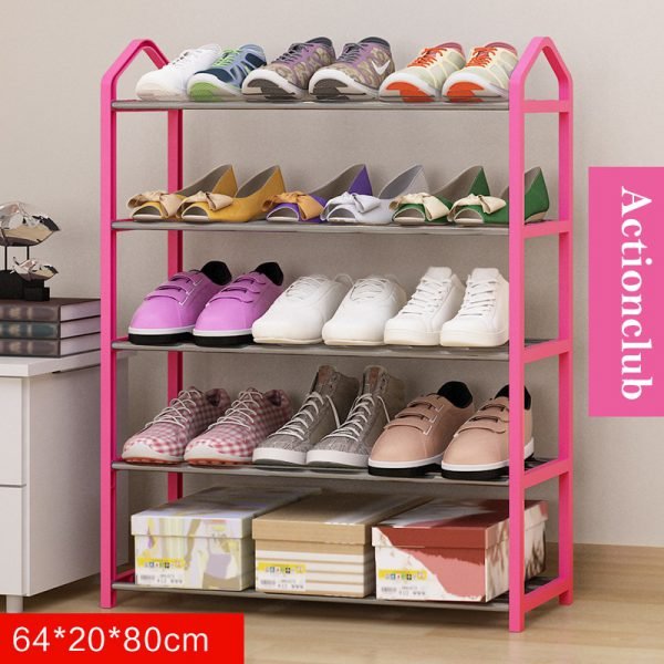 Actionclub Simple Multi-layers Metal Iron Shoe Shelf Student Dormitory Shoe Storage Rack DIY Shoe Cabinet Home Furniture - Image 4