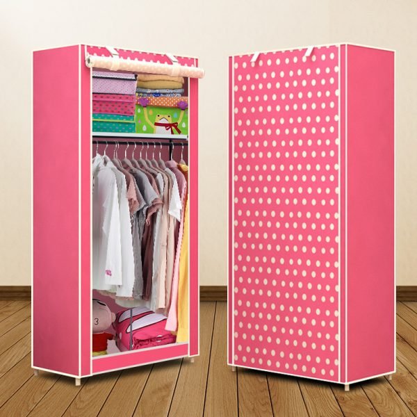 Actionclub Simple Small Wardrobe Folding Clothes Storage Cabinet Student Dormitory Economic Closet Non-woven Cloth Closet - Image 2