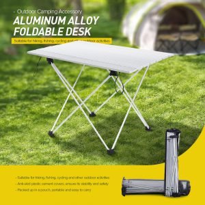 Aluminum Alloy Table Foldable Desk Outdoor Camping Stable Portable mini BBQ Picnic Lightweight Anti-Skid Rectangle Table