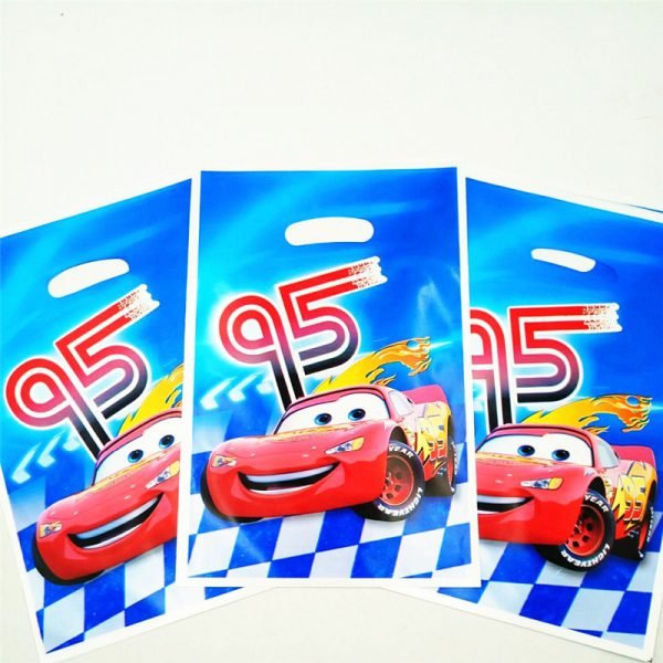 Cartoon Dinsey Cars Theme Paper Cup Plate Straw Child Boy Lightning McQueen Birthday Gift Bag Banner Candy Box Tablecloth Supply - Image 2