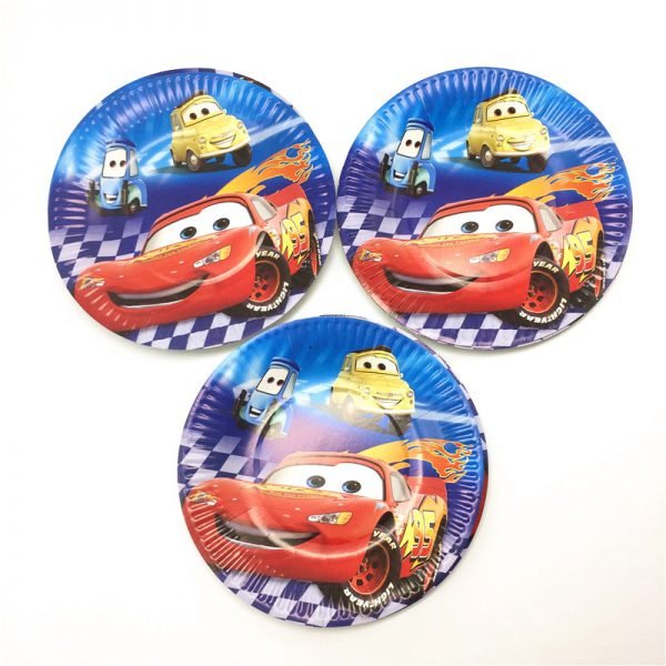 Cartoon Dinsey Cars Theme Paper Cup Plate Straw Child Boy Lightning McQueen Birthday Gift Bag Banner Candy Box Tablecloth Supply - Image 4