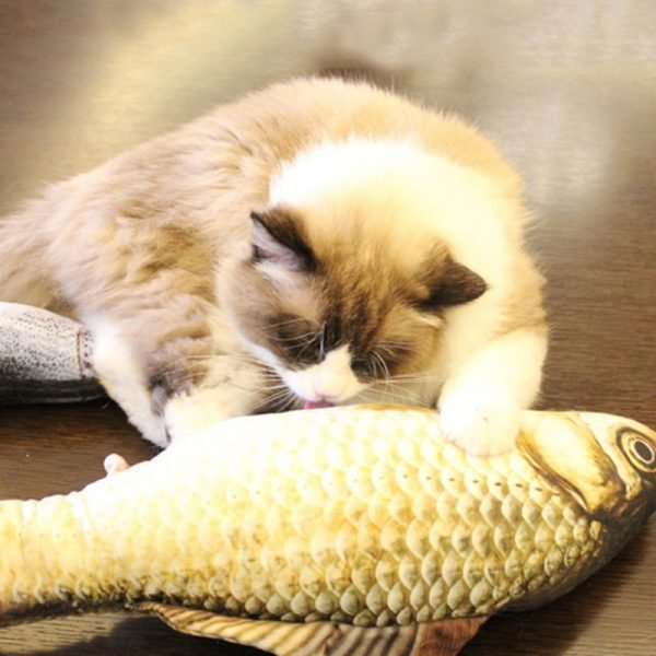 Cat Favor Fish Dog Toys Plush Stuffed Fish Shape Cats Padded Toy Catnip Scratch Board Scratching Post For Pet Product Supplies - Image 2