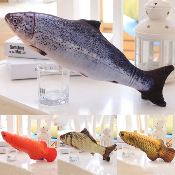 Cat Favor Fish Dog Toys Plush Stuffed Fish Shape Cats Padded Toy Catnip Scratch Board Scratching Post For Pet Product Supplies - Image 4