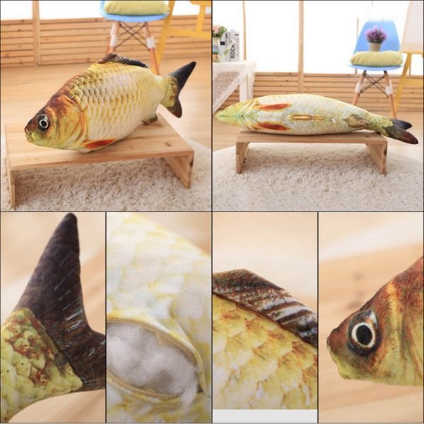 Cat Favor Fish Dog Toys Plush Stuffed Fish Shape Cats Padded Toy Catnip Scratch Board Scratching Post For Pet Product Supplies - Image 5