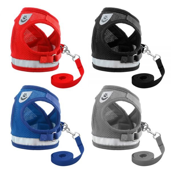 Cat Harness and Leash Set Reflective Kitten Puppy Dogs Jacket Mesh Pet Clothes For Small Dogs Pet Chihuahua Yorkies Pug - Image 2