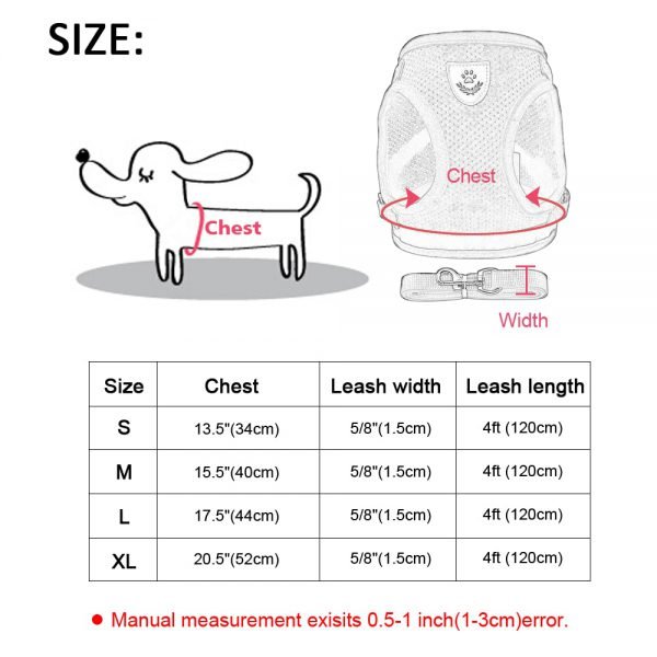 Cat Harness and Leash Set Reflective Kitten Puppy Dogs Jacket Mesh Pet Clothes For Small Dogs Pet Chihuahua Yorkies Pug - Image 3