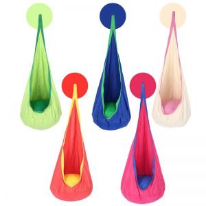 Children Cotton Hammock Pod Swing Chair Kid Hanging Seat Portable Camping Furniture Hang Bed Children Indoor Outdoor Hammock