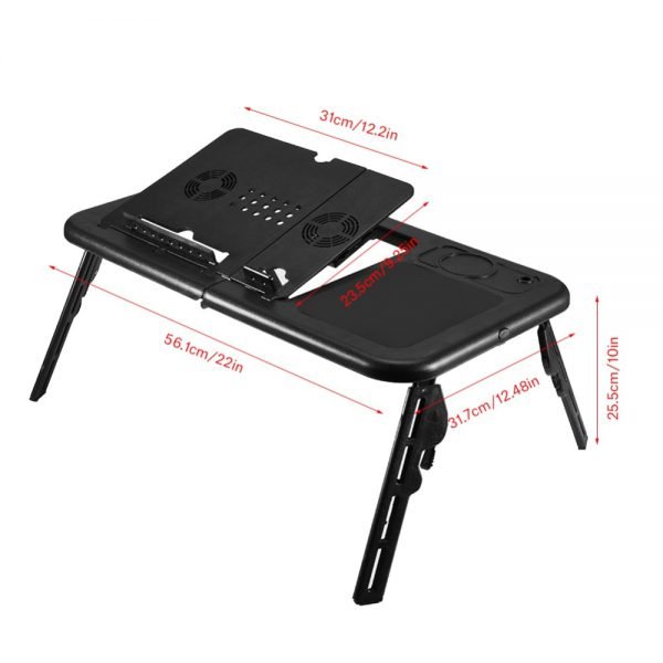 Computer Desk Portable Adjustable Foldable Laptop Notebook Lap PC Folding Desk Table Vented Stand Bed Office Bedroom Lap Table - Image 3