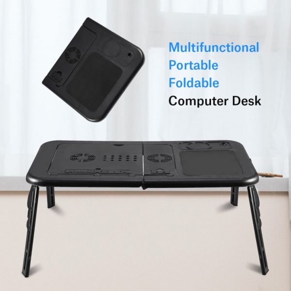 Computer Desk Portable Adjustable Foldable Laptop Notebook Lap PC Folding Desk Table Vented Stand Bed Office Bedroom Lap Table - Image 6