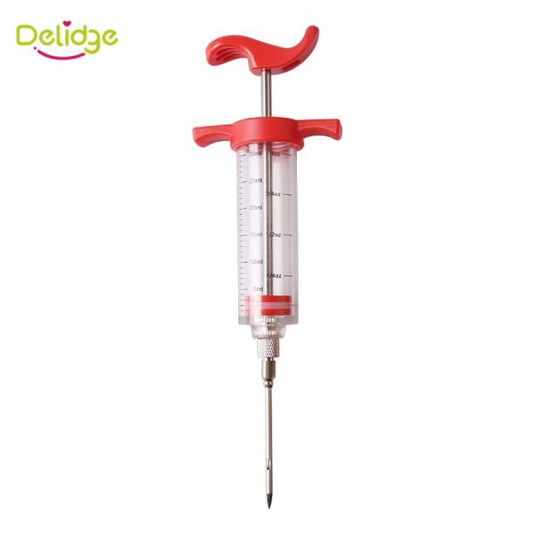 Delidge 1 set Stainless Steel Needle Meat Injector Flavor Marinade Spice Syringe Cooking Meat Poultry Turkey Chicken BBQ Tool - Image 3