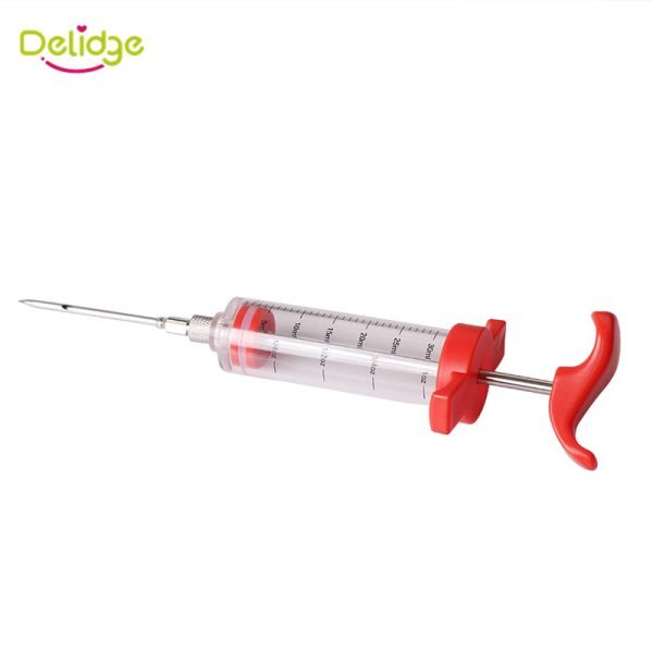 Delidge 1 set Stainless Steel Needle Meat Injector Flavor Marinade Spice Syringe Cooking Meat Poultry Turkey Chicken BBQ Tool - Image 5