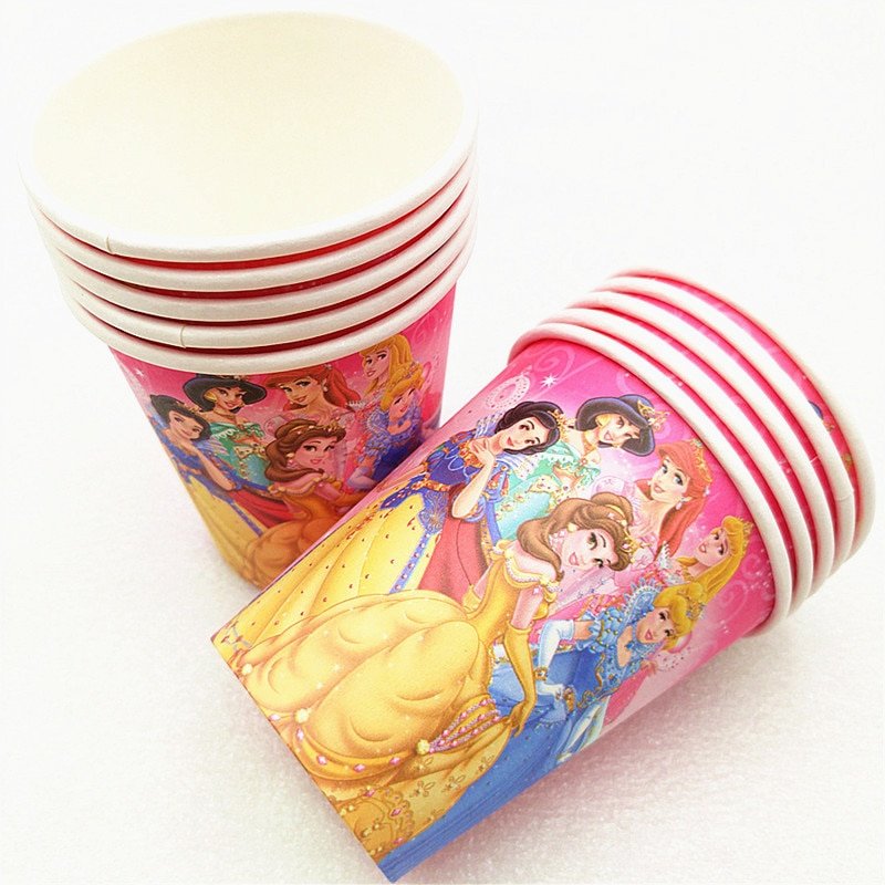 Disney Six Princess Theme Snow White Birthday Party Decoration Cinderella Theme Tablecloth Cup Plate Party Baby Shower Supplies - Image 2