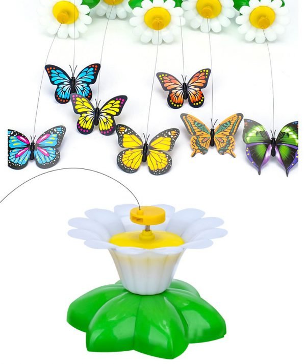 Electric Rotating Colorful Butterfly Funny dog Cat Toys bird Pet Seat Scratch Toy For Cat Kitten dog cats intelligence trainning - Image 3