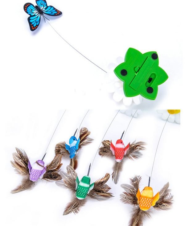 Electric Rotating Colorful Butterfly Funny dog Cat Toys bird Pet Seat Scratch Toy For Cat Kitten dog cats intelligence trainning - Image 4
