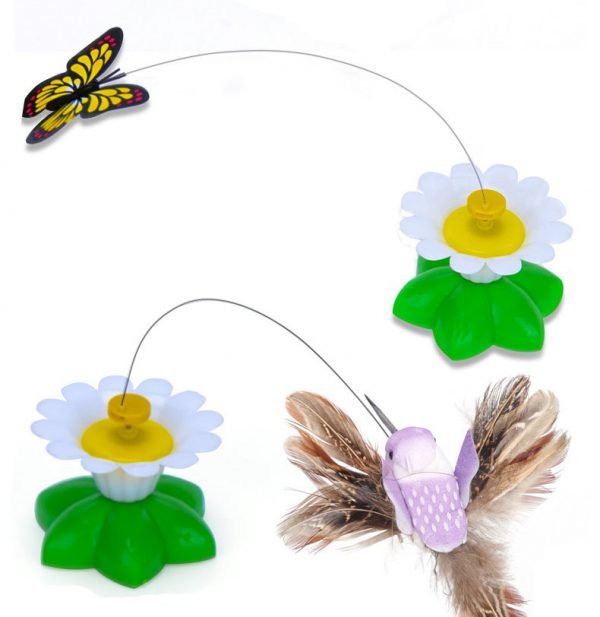 Electric Rotating Colorful Butterfly Funny dog Cat Toys bird Pet Seat Scratch Toy For Cat Kitten dog cats intelligence trainning