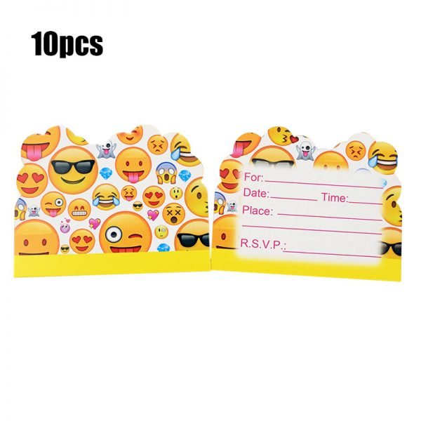 Emoji Disposable Tableware Party Supplies Kids Party Decoration Paper Cup Plate Paper Towel Disposable Tableware Supplies - Image 3