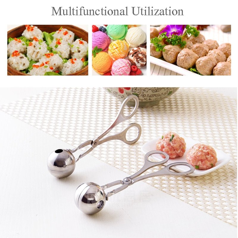 Fantastic Kitchen Meatball Maker Stainless Steel Meat & Poultry Tools DIY Fish Meat Ball Maker Meatball Mold Tools - Image 5