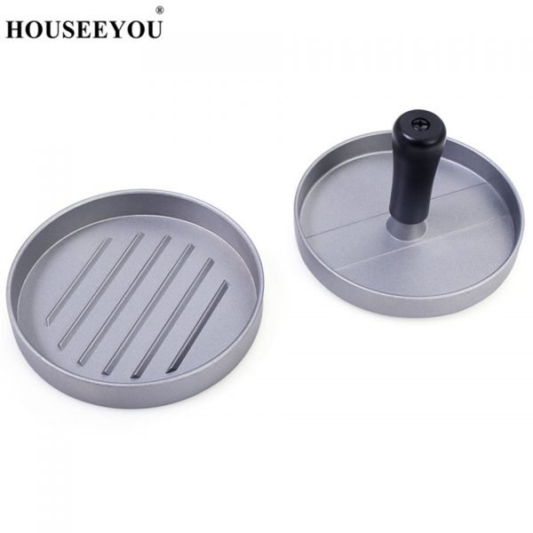 HOUSEEYOU 1 Set Round Shape Hamburger Press Aluminum Alloy 11 cm Hamburger Meat Beef Grill Burger Press Patty Maker Mold - Image 3