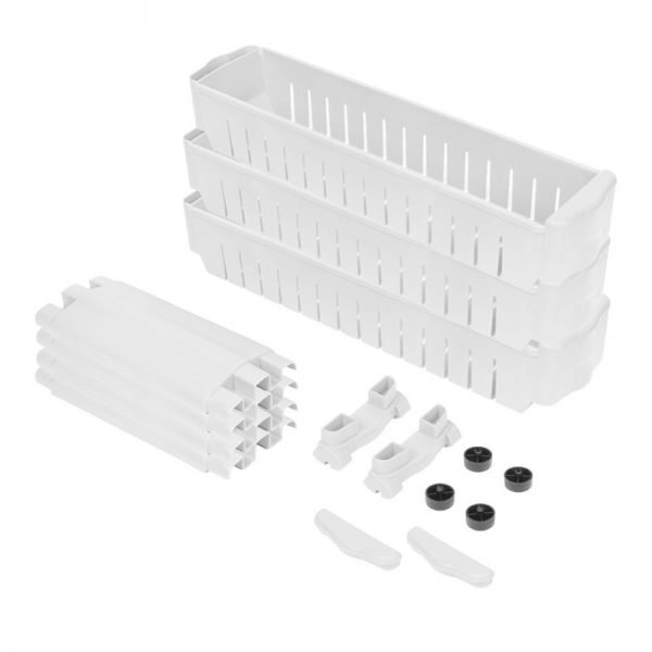 Leewince Multipurpose Bathroom Storage Storage Rack Shelf Multi-layer Refrigerator Side Shelf Shelf with Removable Wheels Crack - Image 6