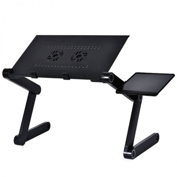 Magic Union Aluminum Alloy Laptop Table Folding Notebook Desktop Stand With Cooling Fan Bed Laptop Tray Desk Study Desk - Image 2