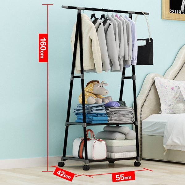 Magic Union Creative Multi-functional Clothes Rack Simple Coat Rack Movable Hanger Home Bedroom Floor Standing Clothes Hanger - Image 5
