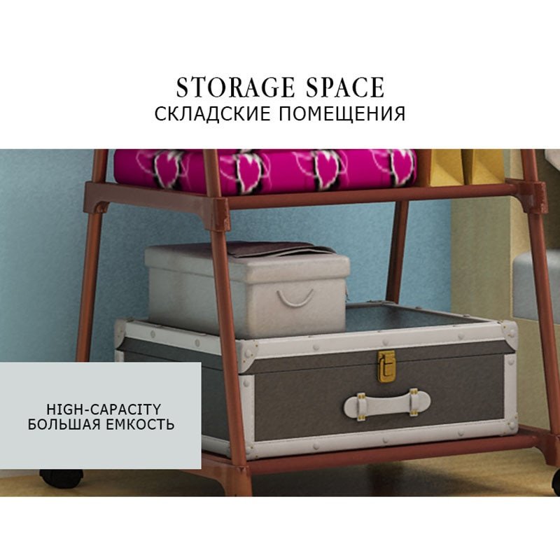 Magic Union Creative Multi-functional Clothes Rack Simple Coat Rack Movable Hanger Home Bedroom Floor Standing Clothes Hanger - Image 6