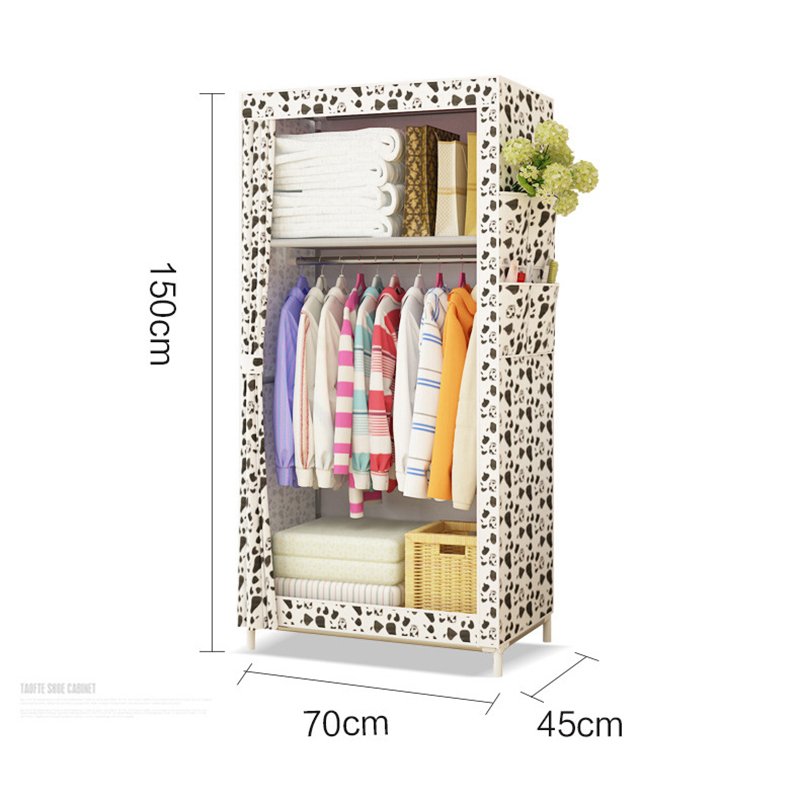 Magic Union Simple Wardrobe Student Dormitory Single Wardrobe Storage Closet Finishing Storage Cabinet Steel Tube Wardrobe - Image 6
