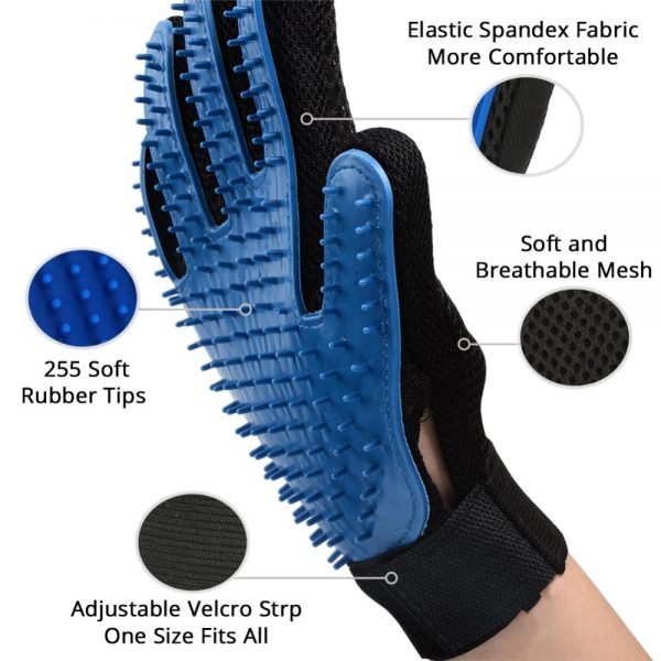 Nicrew Glove For Cats Cat Grooming Pet Dog Hair Deshedding Brush Comb Glove For Pet Dog Finger Cleaning Massage Glove For Animal - Image 2