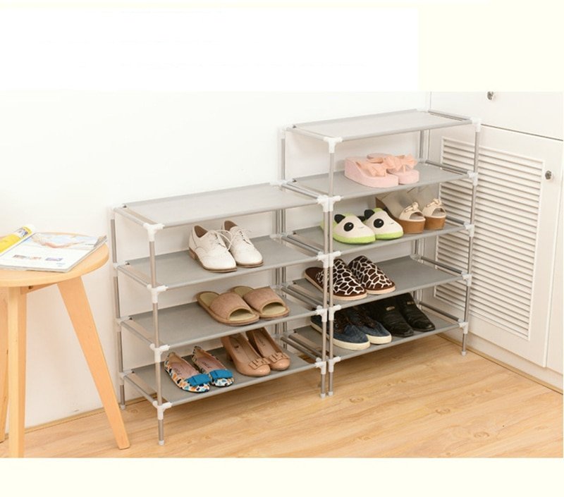 Non-woven Fabric Storage Shoe Rack Hallway Cabinet Organizer Holder removable door shoe storage cabinet shelf DIY Home Furniture - Image 6