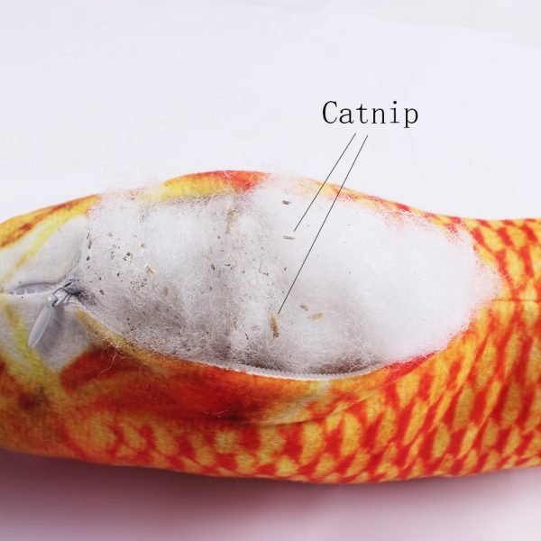 Pet Soft Plush Creative 3D Carp Fish Shape Cat Toy  Gifts Catnip Fish Stuffed Pillow Doll Simulation Fish Playing Toy For Pet - Image 6