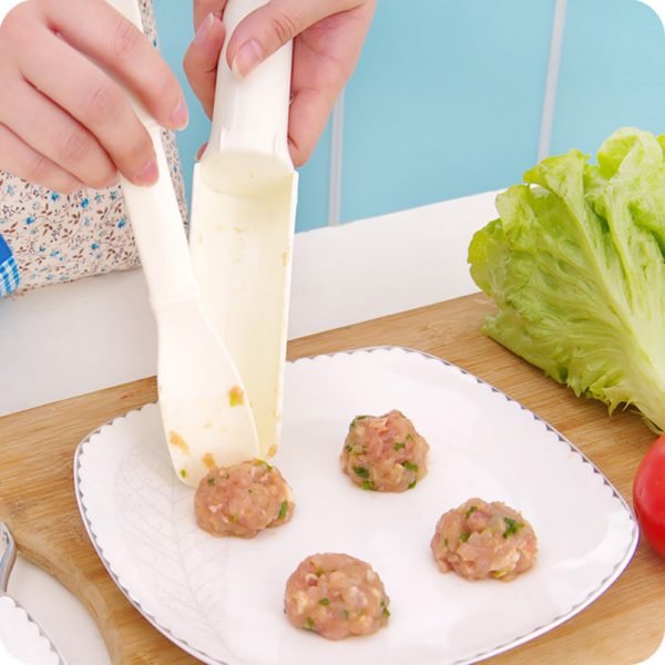 Plastic Dual-head Meat Ball Maker With spatula Beef Fish Meat Stuffing Ball Model 2sizes meatballs anti-slip Meat&Poultry Tools - Image 3