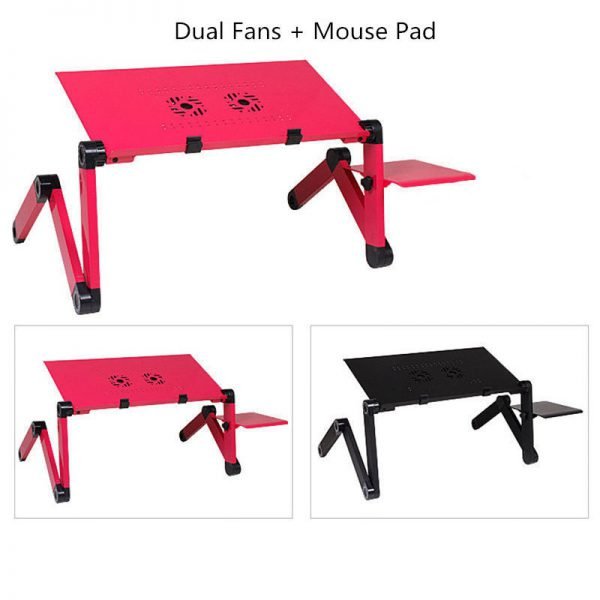 Portable Adjustable Laptop Standing Desk for Bed Sofa Folding Laptop Table Notebook Desk With Mouse Pad for Office - Image 4
