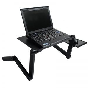 Portable Adjustable Laptop Standing Desk for Bed Sofa Folding Laptop Table Notebook Desk With Mouse Pad for Office