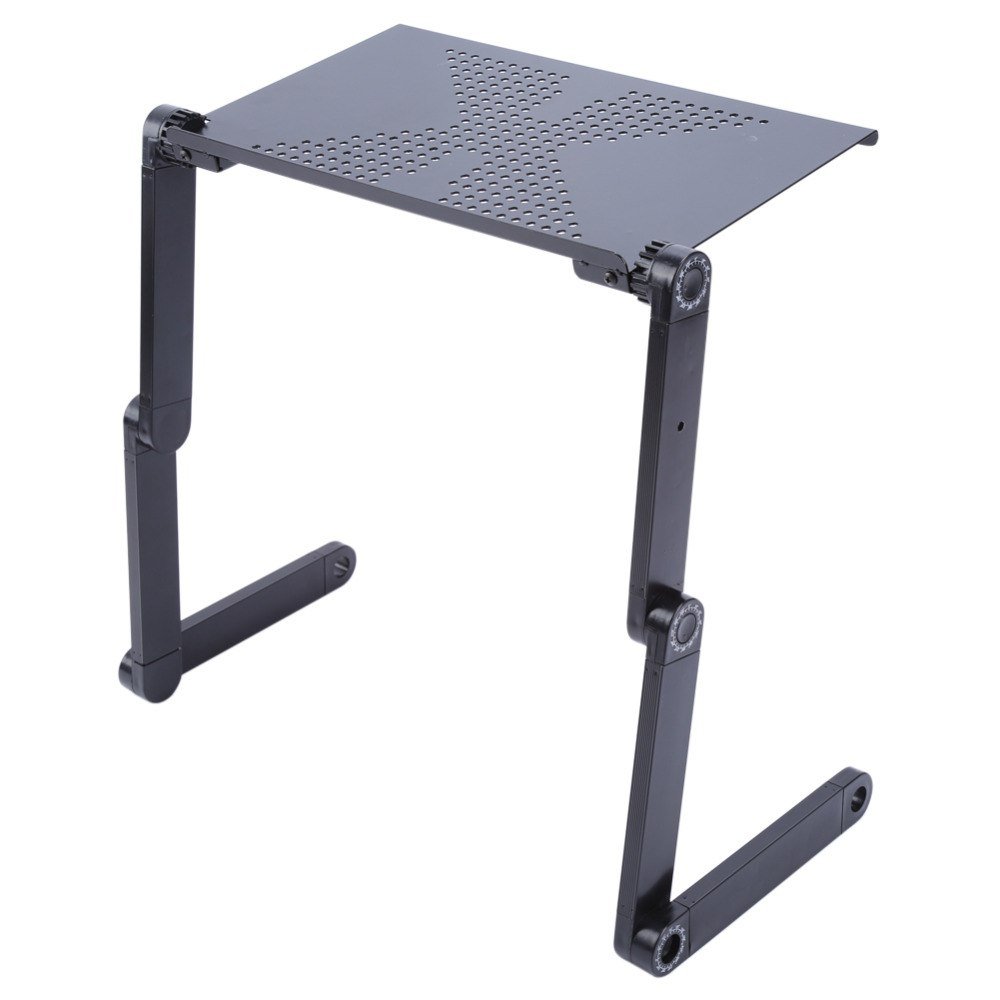 Portable Folding Laptop Table Desk Adjustable Laptop Stand Desk Sofa Bed Tray Computer Notebook Desk With Mouse Pad - Image 4