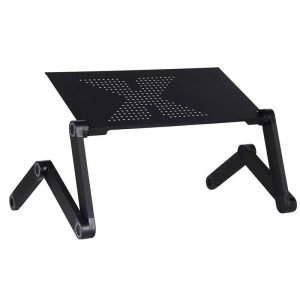Portable Mobile Laptop Standing Desk For Bed Sofa Laptop Folding Table Notebook Desk With Mouse Pad & Cooling Fan For Office