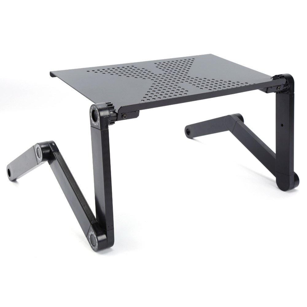 Portable foldable adjustable folding table for Laptop Desk Computer mesa para notebook Stand Tray For Sofa Bed Black - Image 5
