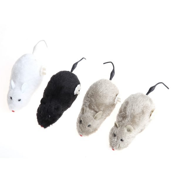 RC Toy Wireless Winding Mechanism Mouse Cat Toy For Cat Dog Pet Trick Playing Toy Plush Rat Mechanical Motion Rats Random Color - Image 3