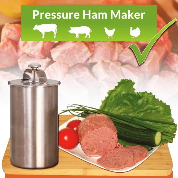 Stainless Steel Ham Meat Making Pot Patty Maker Ham Press  With a Thermometer Kitchen Meat Tool Meat Cooking Pot Ham Maker