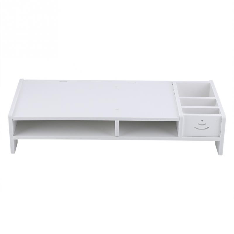 Wooden Computer Monitor Riser Laptop PC Stand for Office Supplies School Teacher Desktop Table Storage Organizer Shelf - Image 5