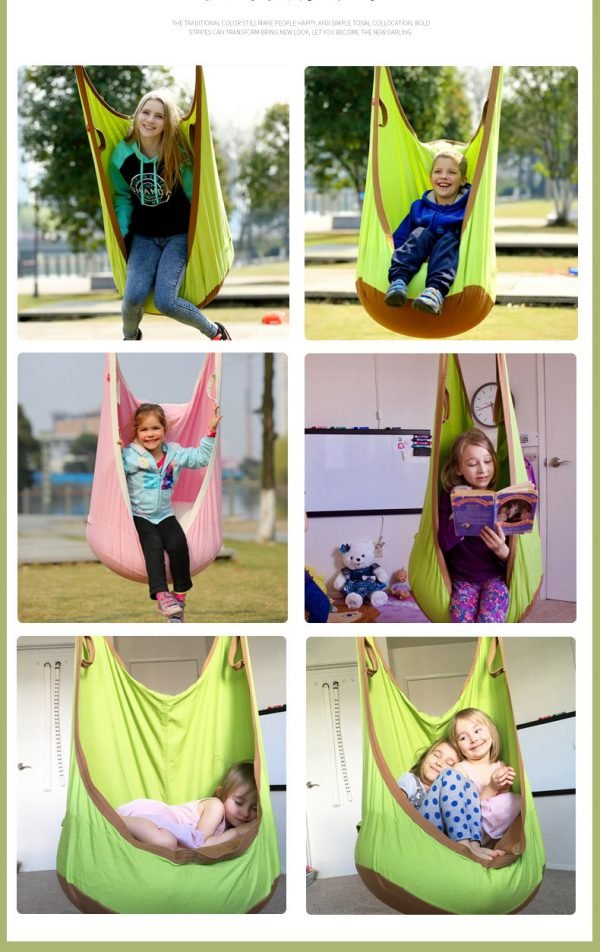 YOYIHOME Outdoor Children  Hammock Garden Furniture Swing Chair Indoor Hanging Seat Child Swing Seat Lifts Patio Portable - Image 6
